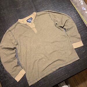 Men's Beige Henley Shirt